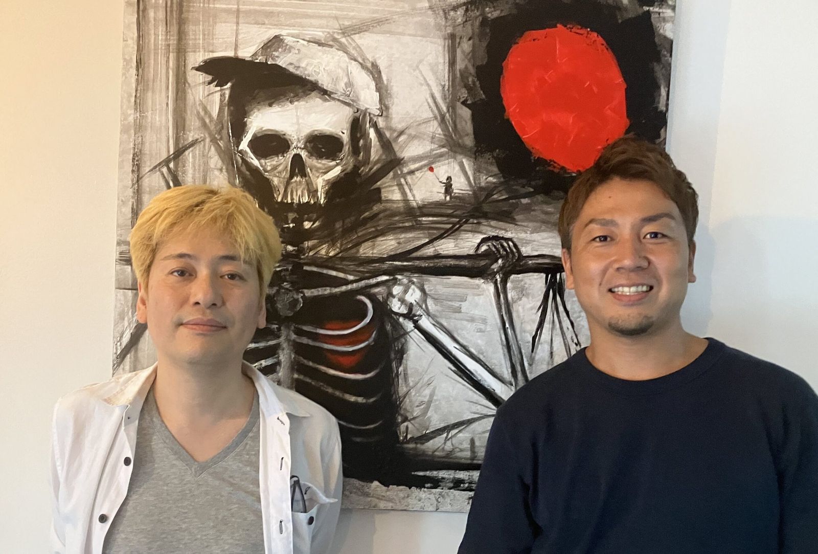 代表の白石(右)と開発パートナー